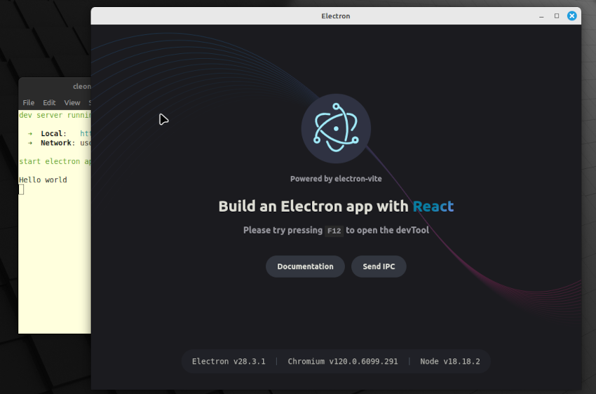 Electron boilerplate app