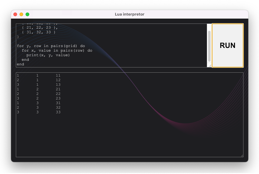 Example running on Mac OS